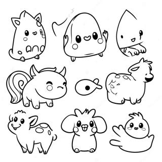 Cute Mini Animals Coloring Page 10240-8235