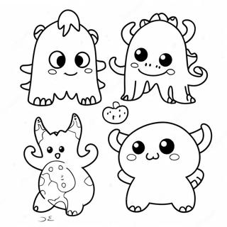 Adorable Mini Monsters Coloring Page 10241-8238