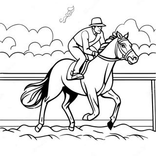 Kentucky Derby Horse Racing Coloring Page 10260-8254