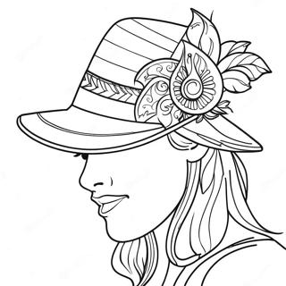 Colorful Kentucky Derby Hat Coloring Page 10261-8259