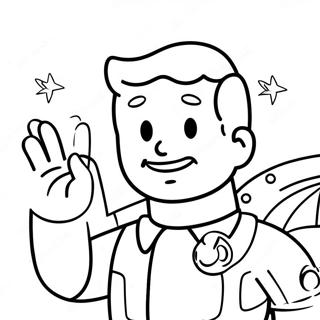 Fallout Vault Boy Coloring Page 10290-8271