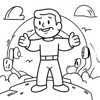 Fallout Vault Boy Coloring Page 10290-8272