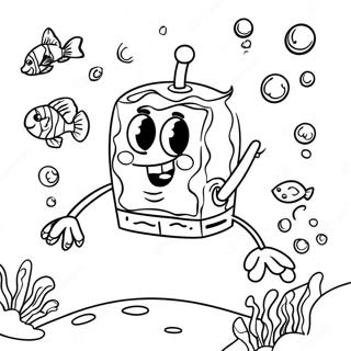 Spongebob Squarepants Underwater Adventure Coloring Page 10311-8303