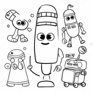 Renkli Storybots Macerası Boyama Sayfası 10321-8306