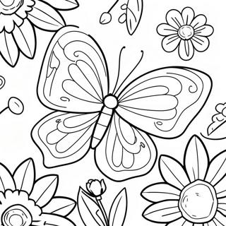 Flower Butterfly Coloring Pages