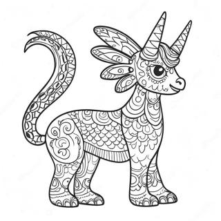 Färgglad Alebrije Djur Målarbild 10361-8321