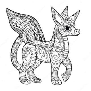 Färgglad Alebrije Djur Målarbild 10361-8323