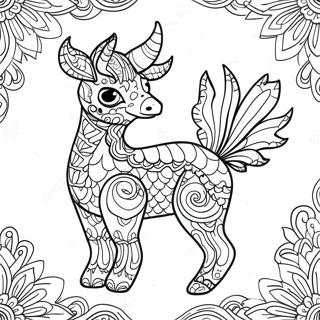 Page À Colorier D'animal Alebrije Coloré 10361-8324