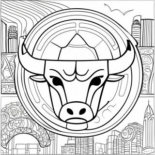 Chicago Bulls Logo Coloring Page 10380-8334