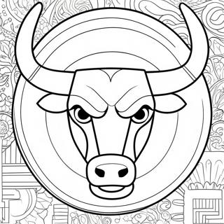 Chicago Bulls Logo Coloring Page 10380-8335