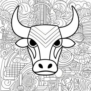 Chicago Bulls Logo Coloring Page 10380-8336