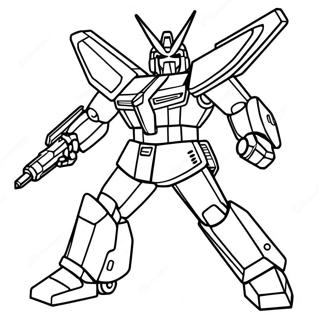 Gundam Robot In Battle Coloring Page 10421-8365