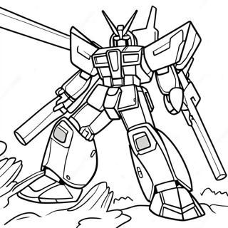 Gundam Robot In Battle Coloring Page 10421-8366