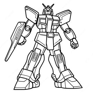 Gundam Robot In Battle Coloring Page 10421-8368