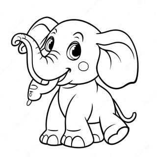 Playful Drunk Elephant Coloring Page 10431-8373