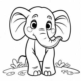 Playful Drunk Elephant Coloring Page 10431-8375