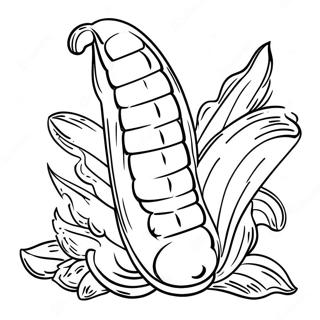 Happy Corn On The Cob Coloring Page 10491-8409