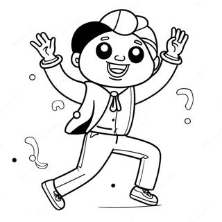 Dancing Tik Tok Character Coloring Page 10511-8419