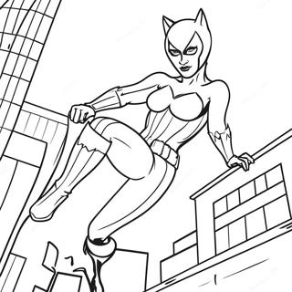 Catwoman Action Pose Ausmalbild 10610-8473