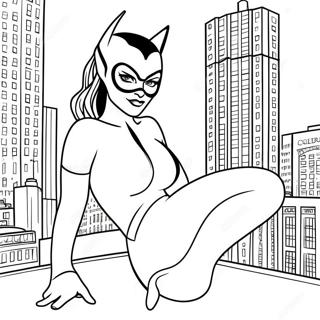 Catwoman In Gotham City Coloring Page 10611-8478