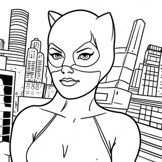 Catwoman In Gotham City Ausmalbild 10611-8479