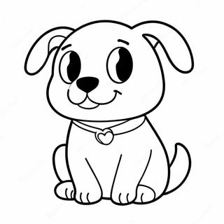 Kawaii Dog Coloring Page 10640-8487