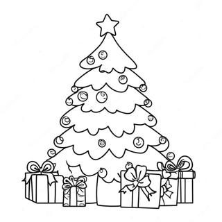 Festive Christmas Tree Coloring Page 10661-8511