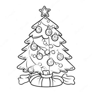 Festive Christmas Tree Coloring Page 10661-8512