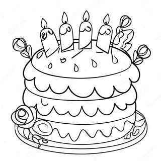 Happy Birthday For Adults Coloring Pages