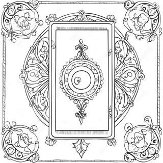 Page À Colorier De Carte De Tarot Mystique 10721-8528