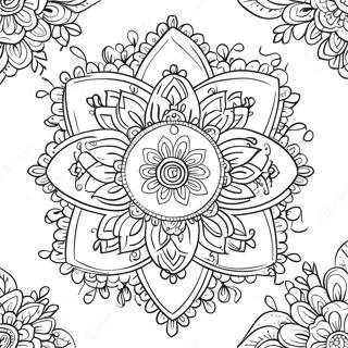 Rangoli Coloring Page 10740-8534