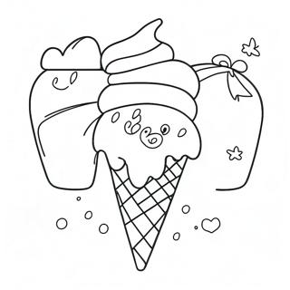 Ice Cream Peppa Pig Coloring Pages