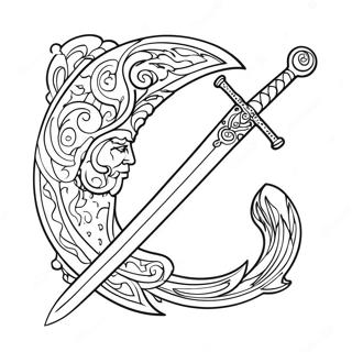 Sword Coloring Page 1080-850