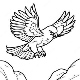 Majestic Hawk In Flight Coloring Page 10821-8578