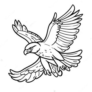 Majestic Hawk In Flight Coloring Page 10821-8580