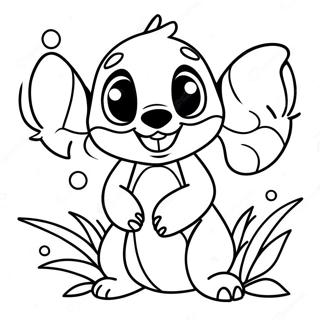 Ohana Stitch Coloring Pages