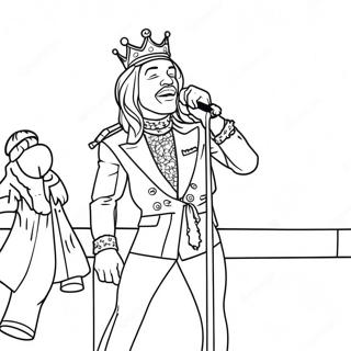 King Von In Concert Coloring Page 10841-8592