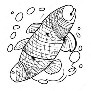 Cute Koi Fish Japanese Coloring Page 10861-8603