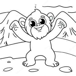 Yeti Coloring Pages