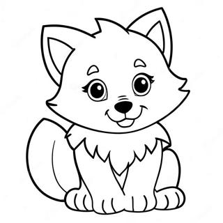 Cute Wolf Anime Pup Coloring Page 10951-8645