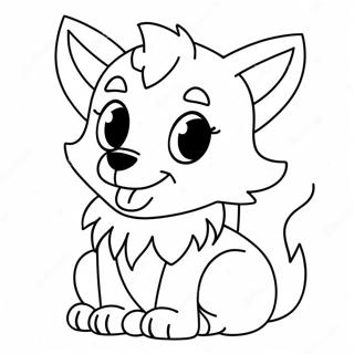 Cute Wolf Anime Pup Coloring Page 10951-8647