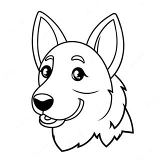 Cute German Shepherd Dog Coloring Page 10961-8658