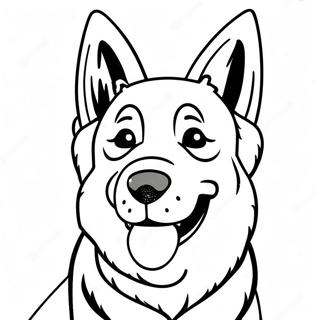 Cute German Shepherd Dog Coloring Page 10961-8659