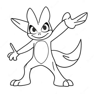 Greninja In Battle Pose Coloring Page 10971-8666