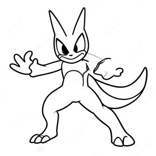 Greninja In Battle Pose Coloring Page 10971-8667