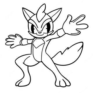 Greninja In Battle Pose Coloring Page 10971-8668