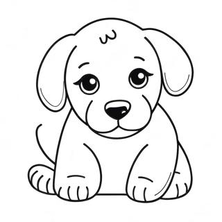 Realistic Puppy Dog Coloring Page 11030-8680