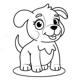 Playful Puppy Dog Coloring Page 11031-8683