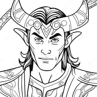 Mischievous Loki Coloring Page 11041-8692