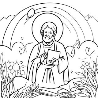 Beautiful Lord S Prayer Illustration Coloring Page 11051-8685